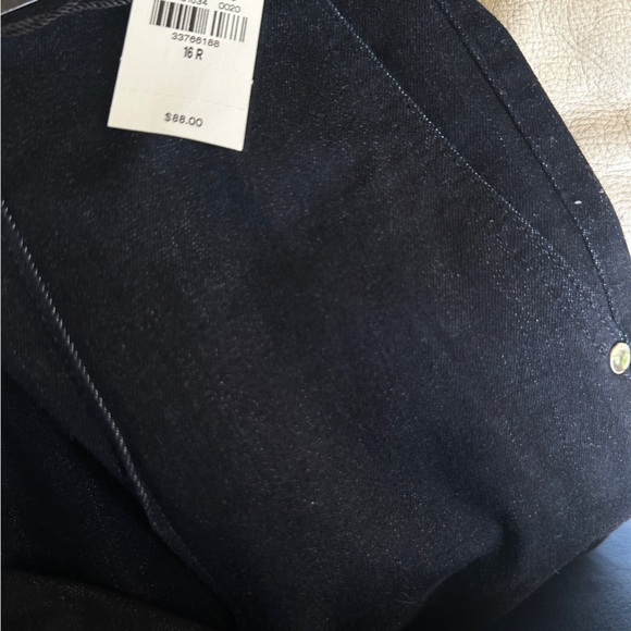 New Express Skyscraper Dark Denim Stretch Jeans size 16 - Picture 14 of 14